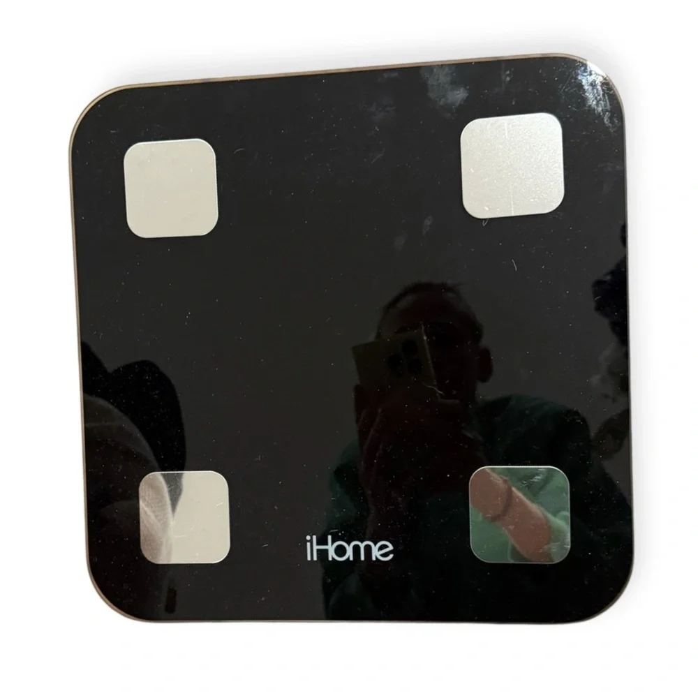 IHOME Black and Silver Touch Sensitive Scale weight loss bathroom resolution
